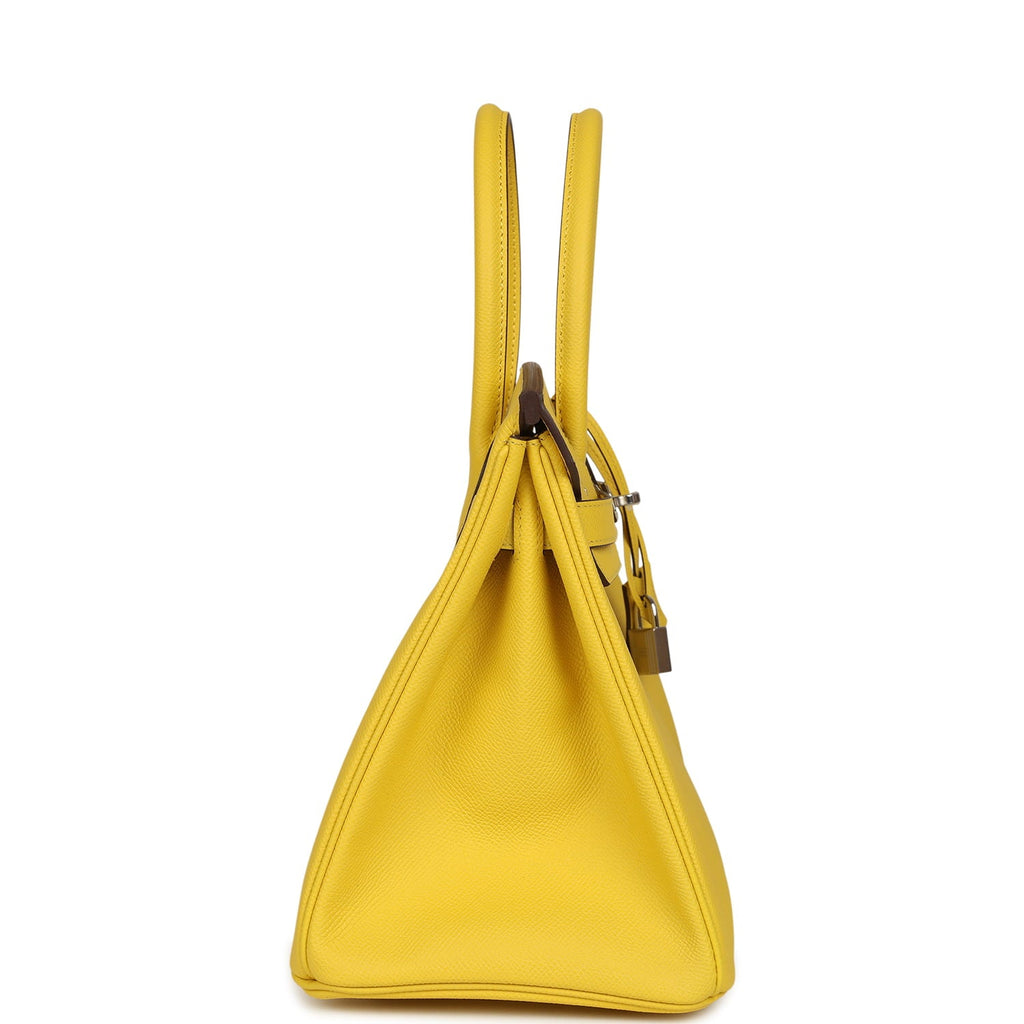 Hermes Birkin 30 Jaune de Naples Epsom Palladium Hardware