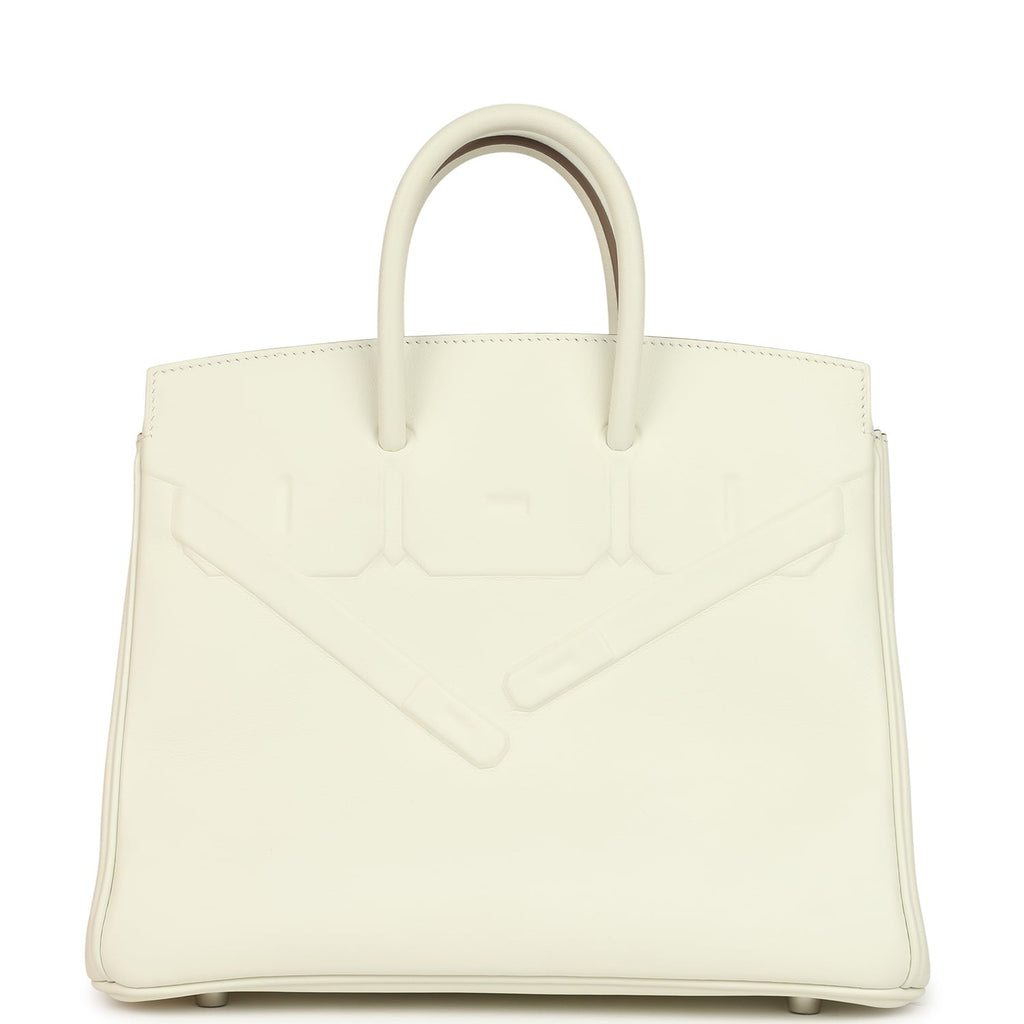 Hermes Birkin Shadow 25 Mushroom Swift Palladium Hardware