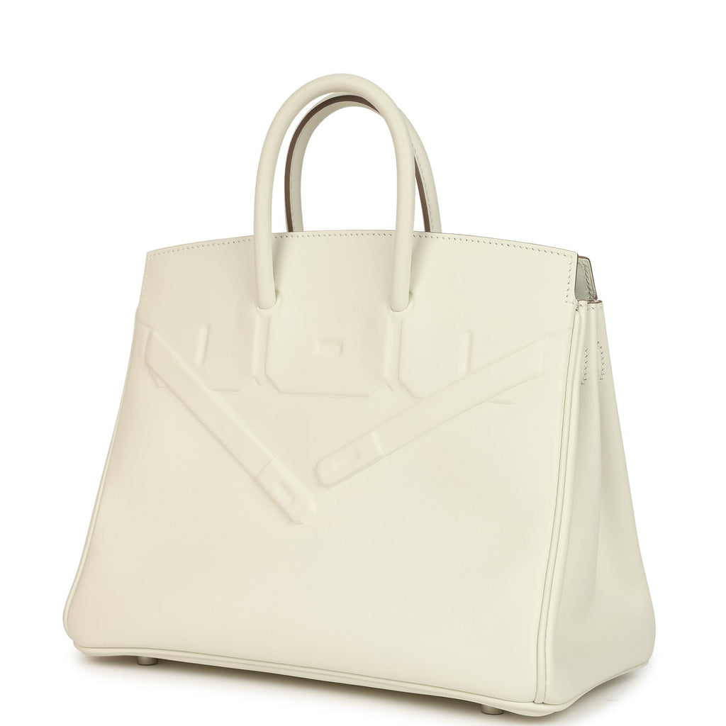 Hermes Birkin Shadow 25 Mushroom Swift Palladium Hardware