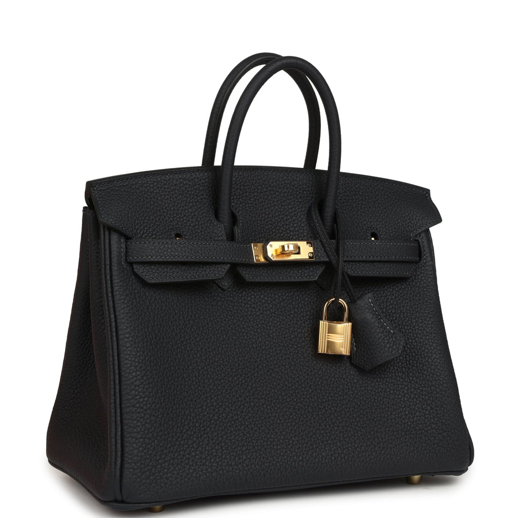 Hermes Birkin 25 Caban Togo Gold Hardware