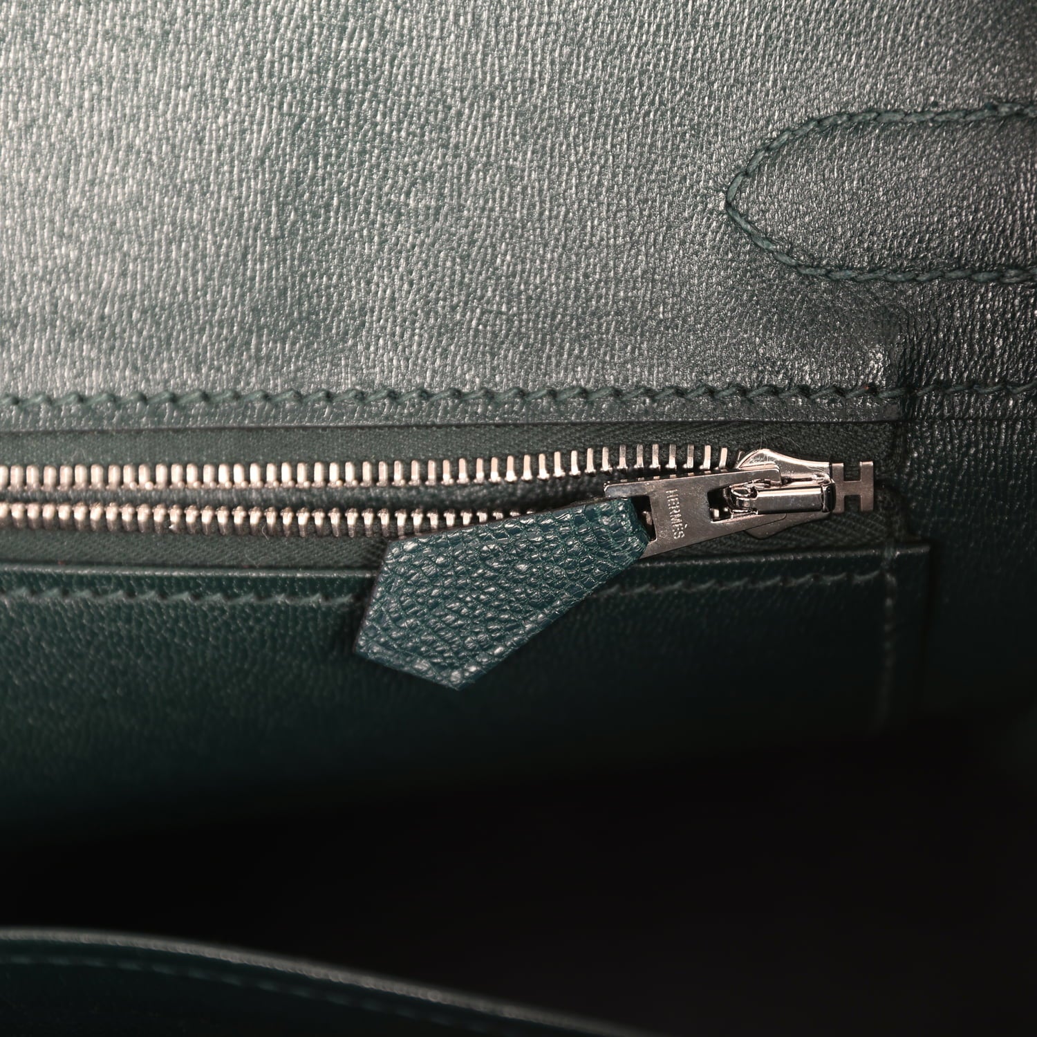 Pre-owned Hermes Birkin 30 Vert Cypress Chevre de Coromandel Palladium Hardware