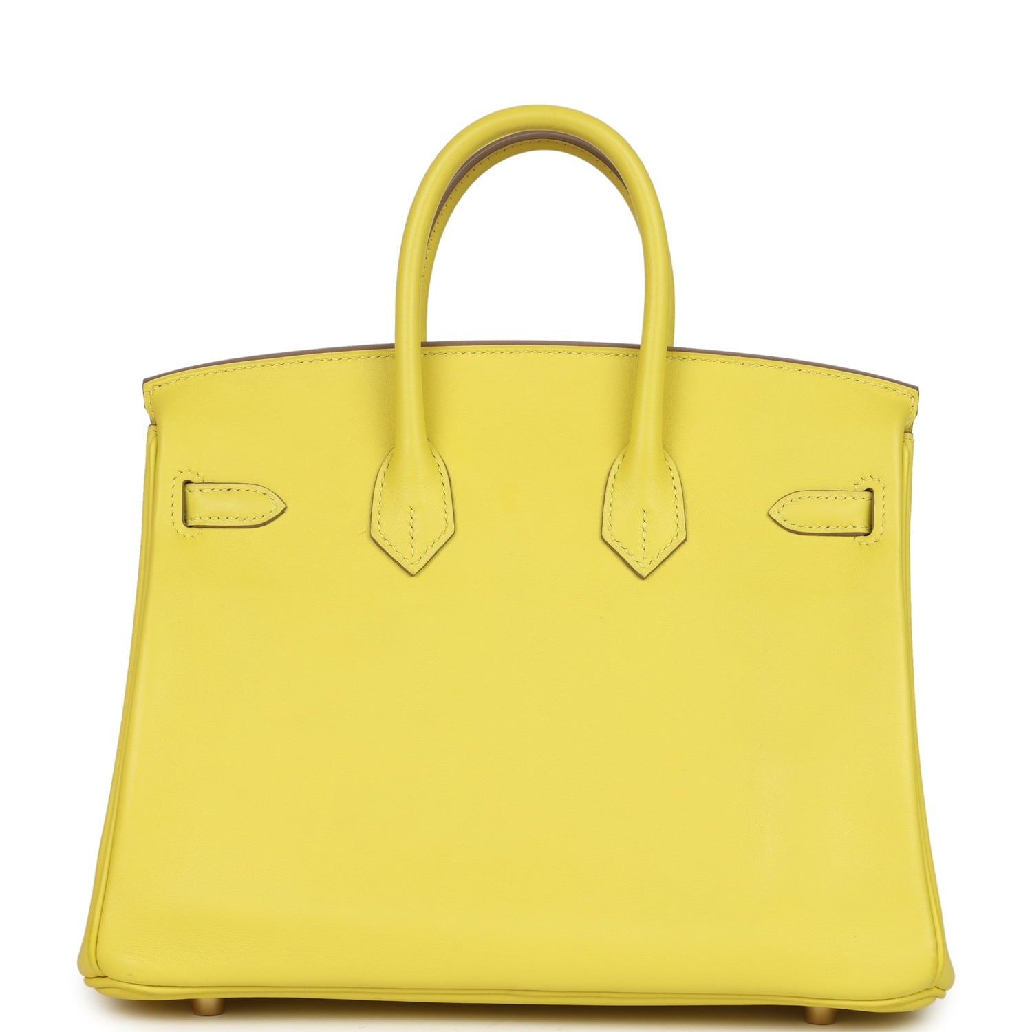 Pre-owned Hermes Birkin 25 Lime Swift Gold Hardware