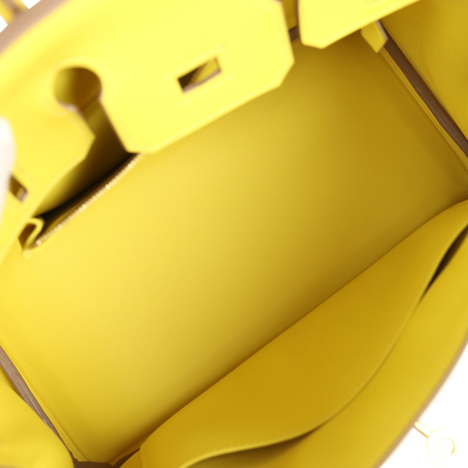 Pre-owned Hermes Birkin 25 Lime Swift Gold Hardware