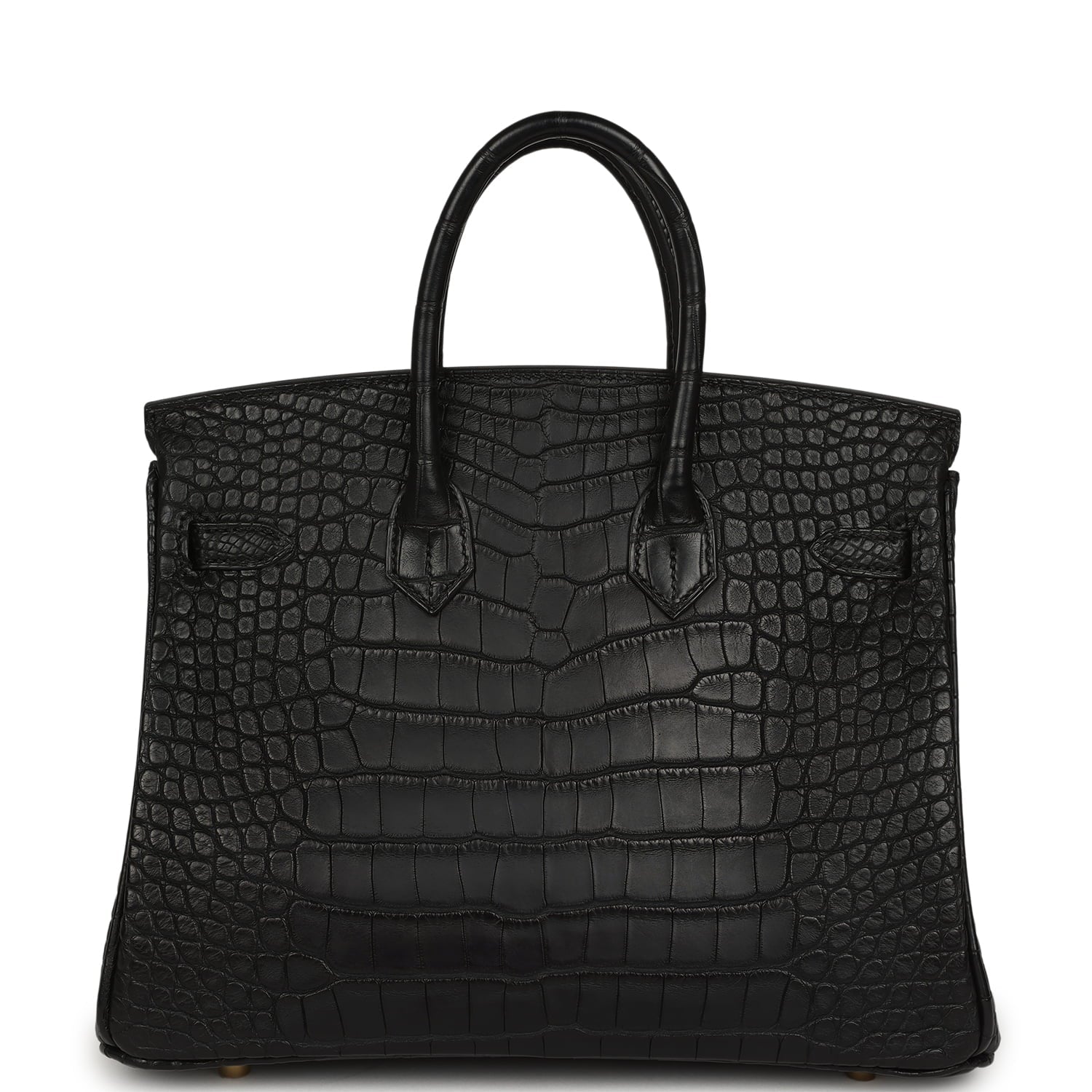 Hermes Birkin 25 Black Matte Alligator Gold Hardware