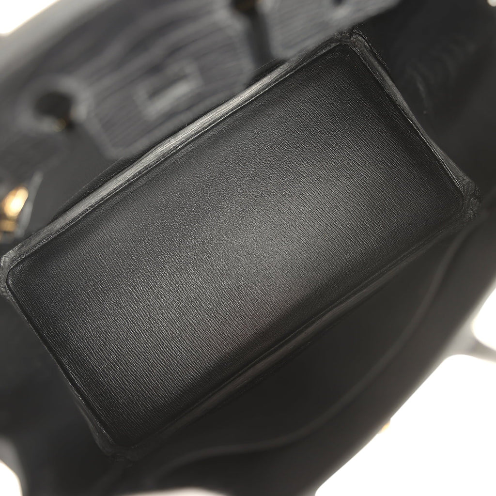Hermes Birkin 25 Black Matte Alligator Gold Hardware