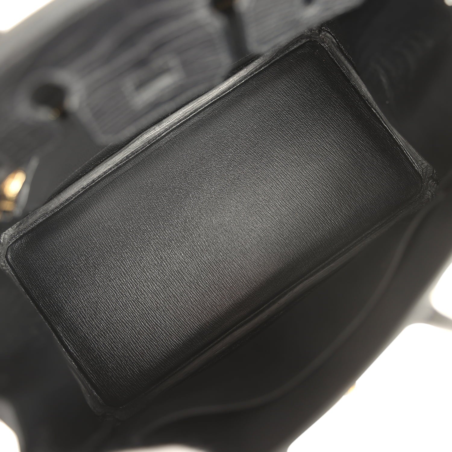 Hermes Birkin 25 Black Matte Alligator Gold Hardware