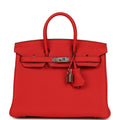 Hermes Birkin 25 Rouge de Coeur Togo Palladium Hardware