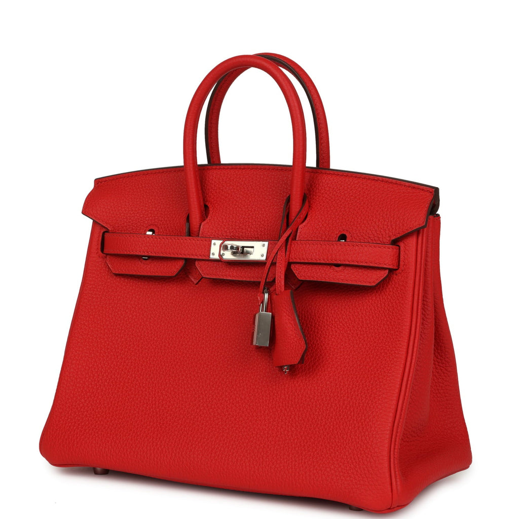 Hermes Birkin 25 Rouge de Coeur Togo Palladium Hardware