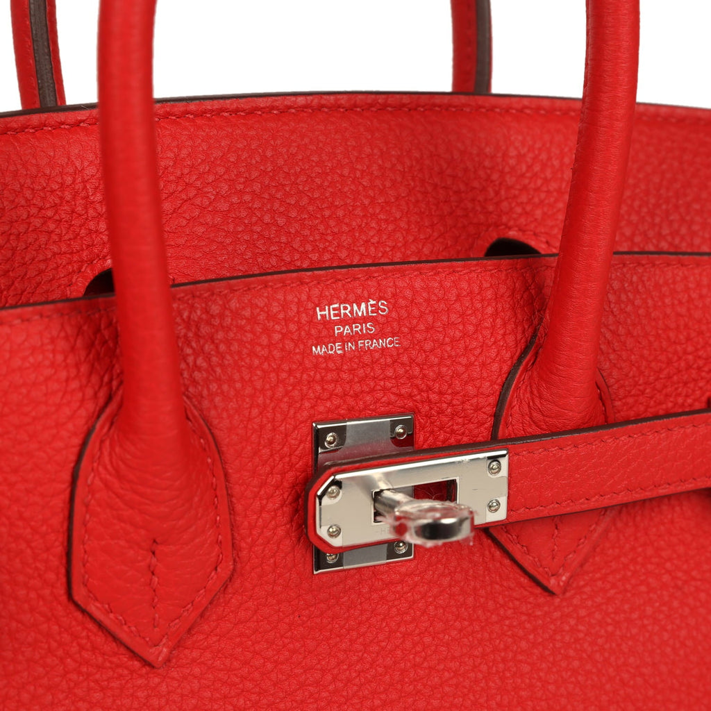 Hermes Birkin 25 Rouge de Coeur Togo Palladium Hardware