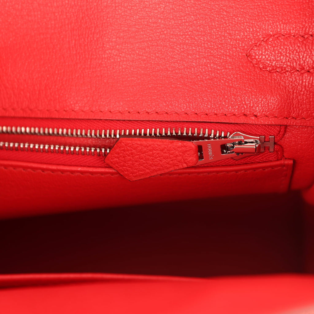 Hermes Birkin 25 Rouge de Coeur Togo Palladium Hardware