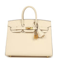 Hermes Birkin Sellier 25 Nata Epsom Gold Hardware