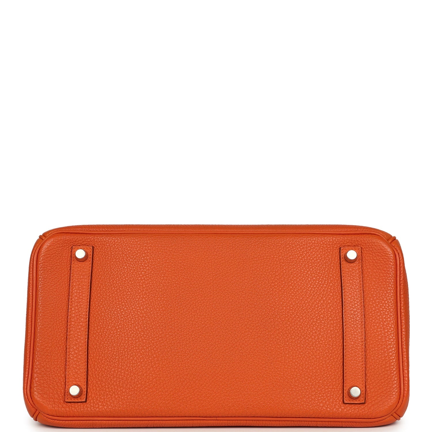 Pre-owned Hermes Birkin 35 Orange Togo Palladium Hardware