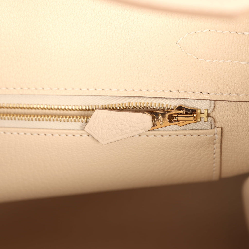 Hermes Birkin 30 Craie Togo Gold Hardware