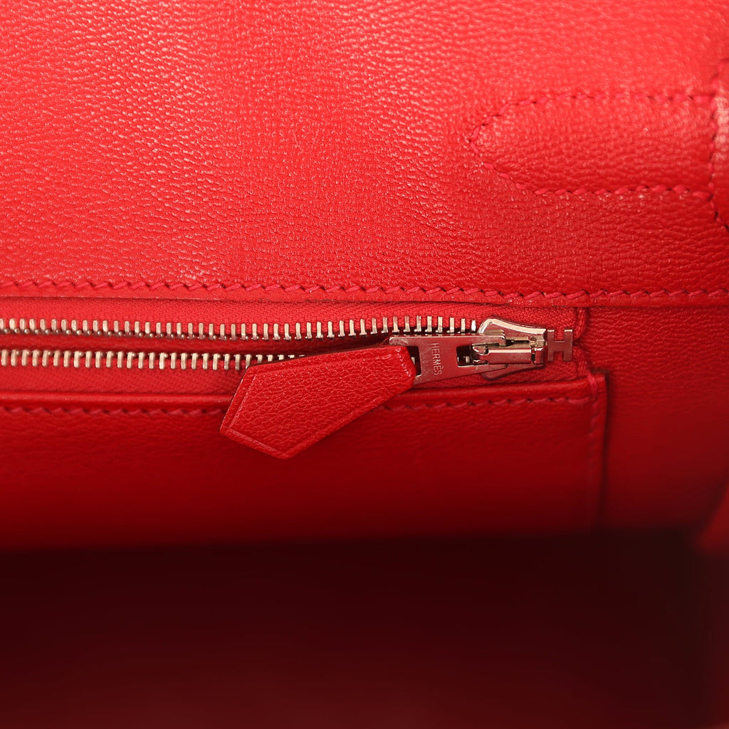 Pre-owned Hermes Birkin 30 Braise Shiny Niloticus Crocodile Palladium Hardware