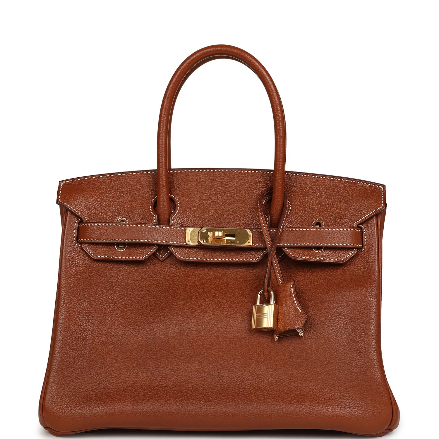 Pre-owned Hermes Birkin 30 Fauve Barenia Faubourg Gold Hardware