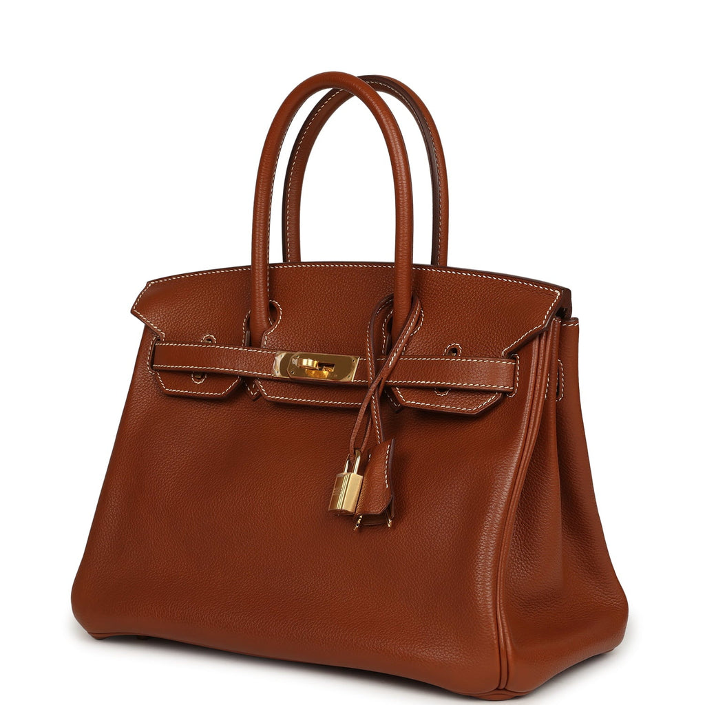 Pre-owned Hermes Birkin 30 Fauve Barenia Faubourg Gold Hardware