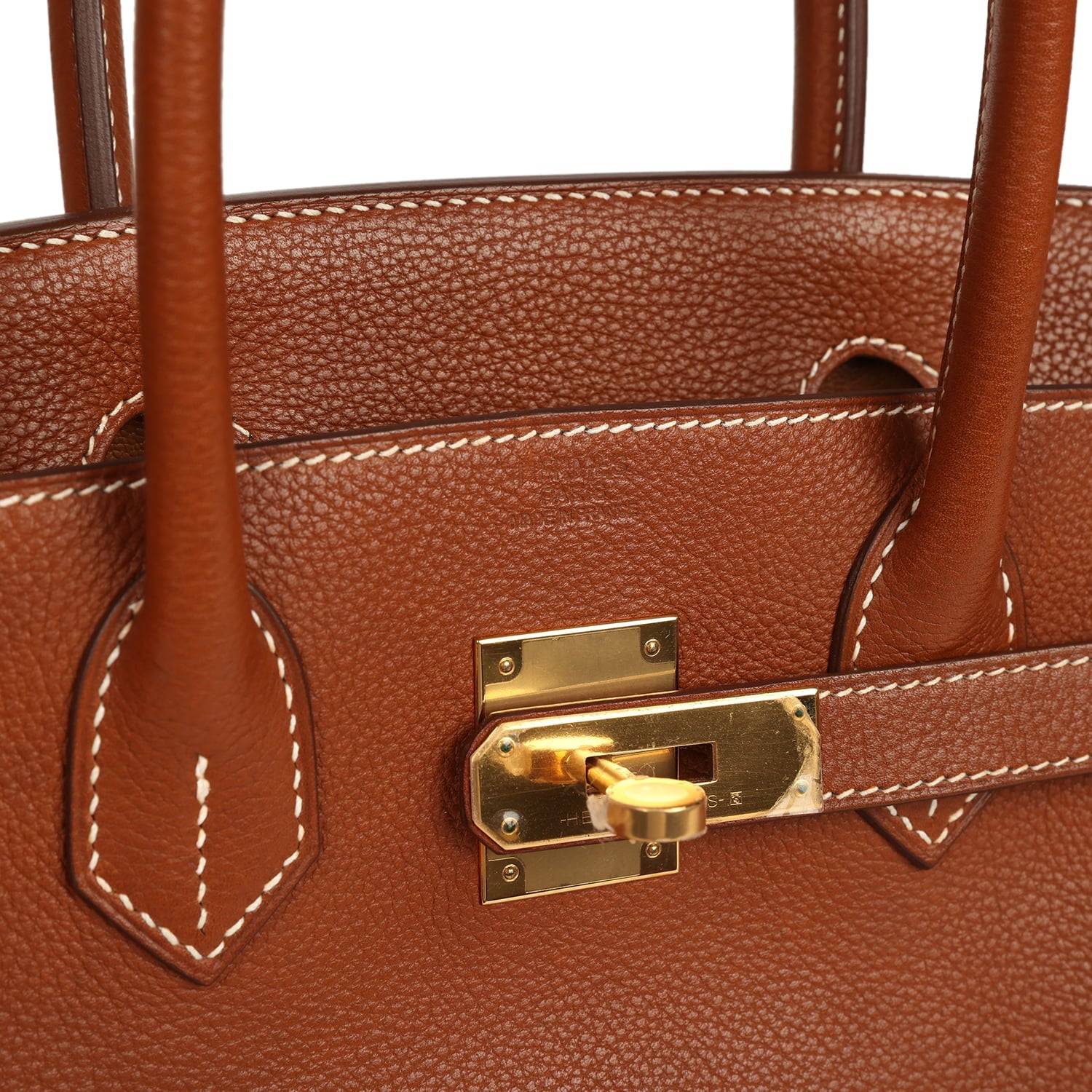 Pre-owned Hermes Birkin 30 Fauve Barenia Faubourg Gold Hardware