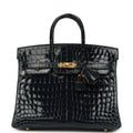 Hermes Birkin 25 Vert Rousseau Shiny Niloticus Crocodile Gold Hardware