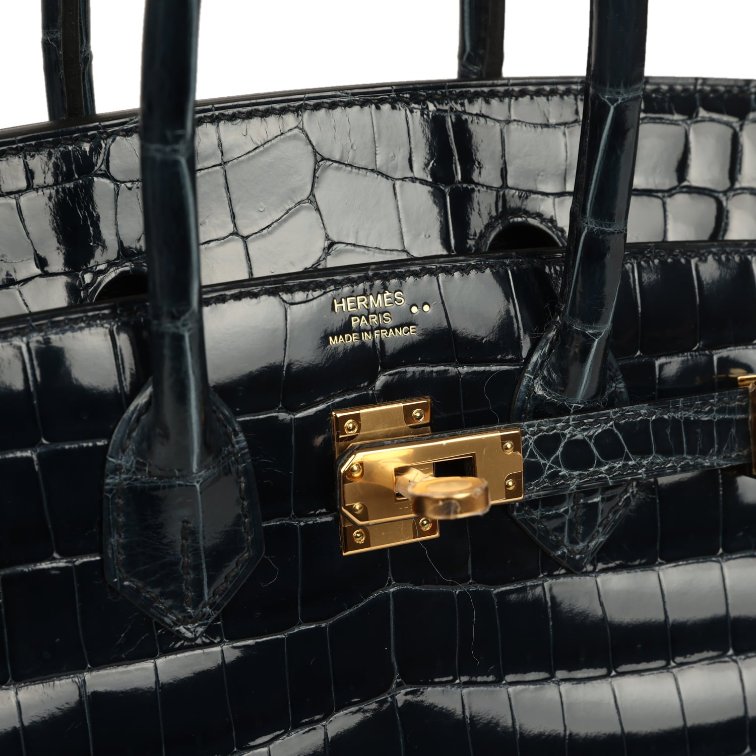 Hermes Birkin 25 Vert Rousseau Shiny Niloticus Crocodile Gold Hardware