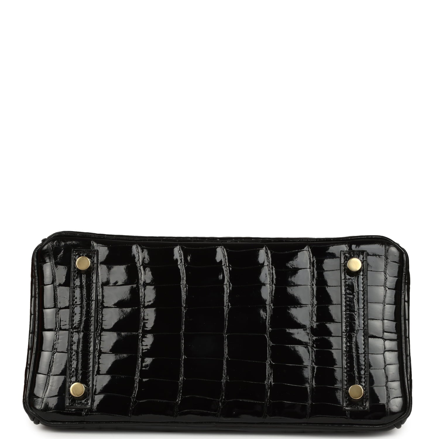 Hermes Birkin 25 Black Shiny Niloticus Crocodile Gold Hardware