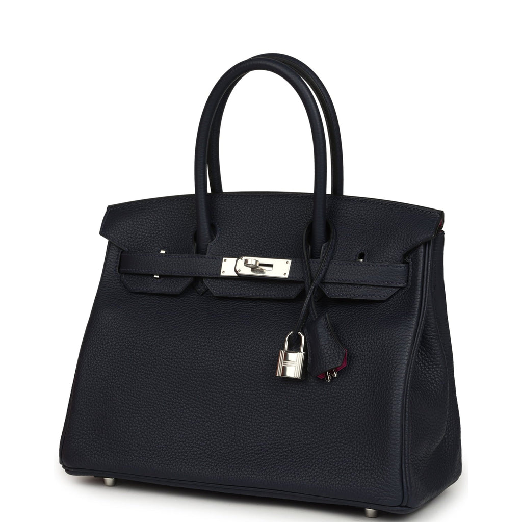 Hermes Birkin 30 Bleu Nuit Verso Togo Palladium Hardware