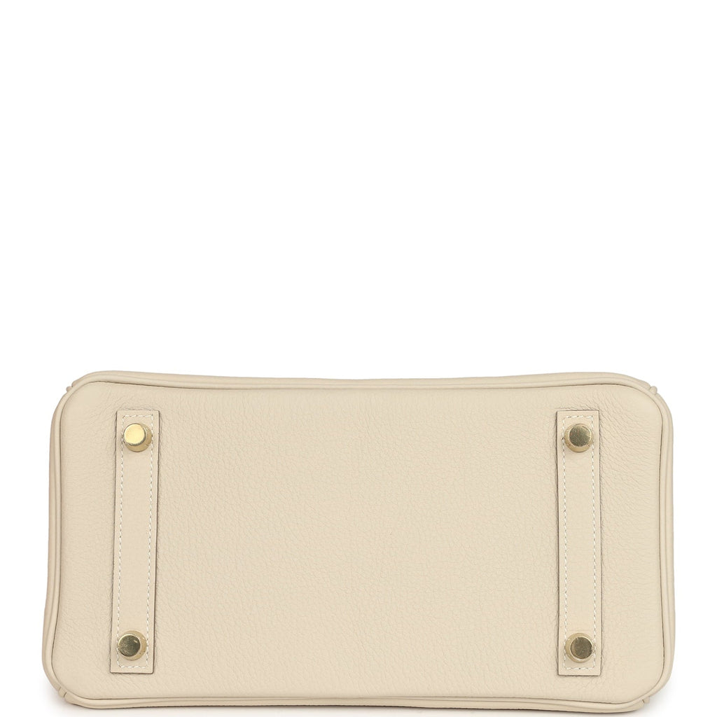 Hermes Birkin 25 Craie Togo Gold Hardware