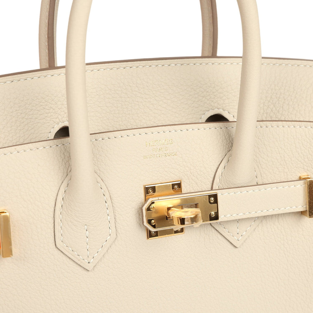 Hermes Birkin 25 Craie Togo Gold Hardware