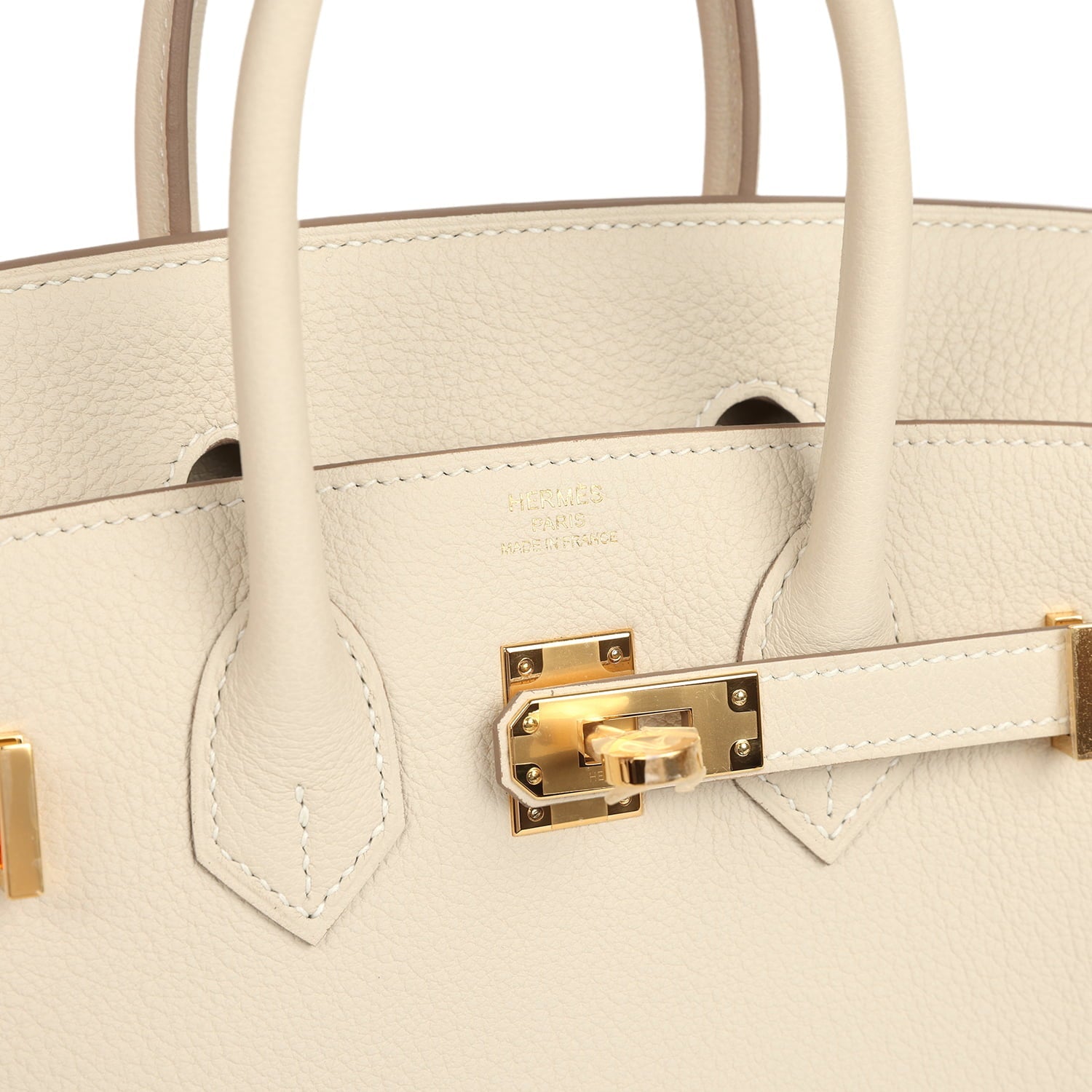 Hermes Birkin 25 Craie Togo Gold Hardware