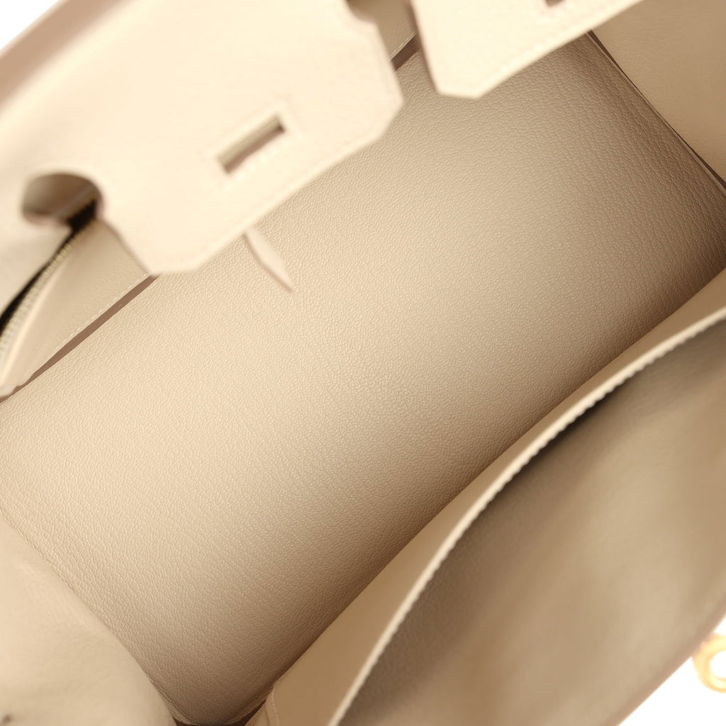 Hermes Birkin 25 Craie Togo Gold Hardware
