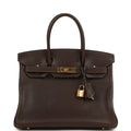 Hermes Birkin 30 Ebene Barenia Faubourg Gold Hardware