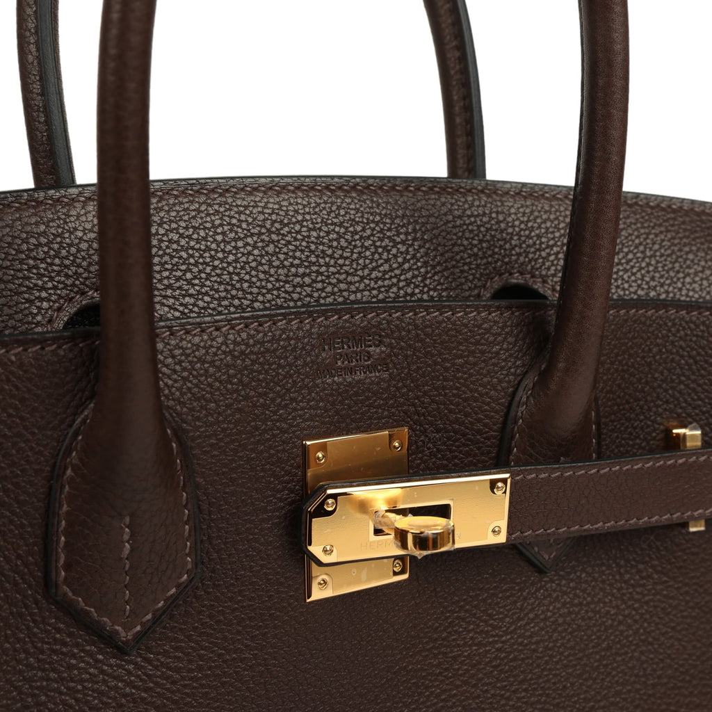 Hermes Birkin 30 Ebene Barenia Faubourg Gold Hardware