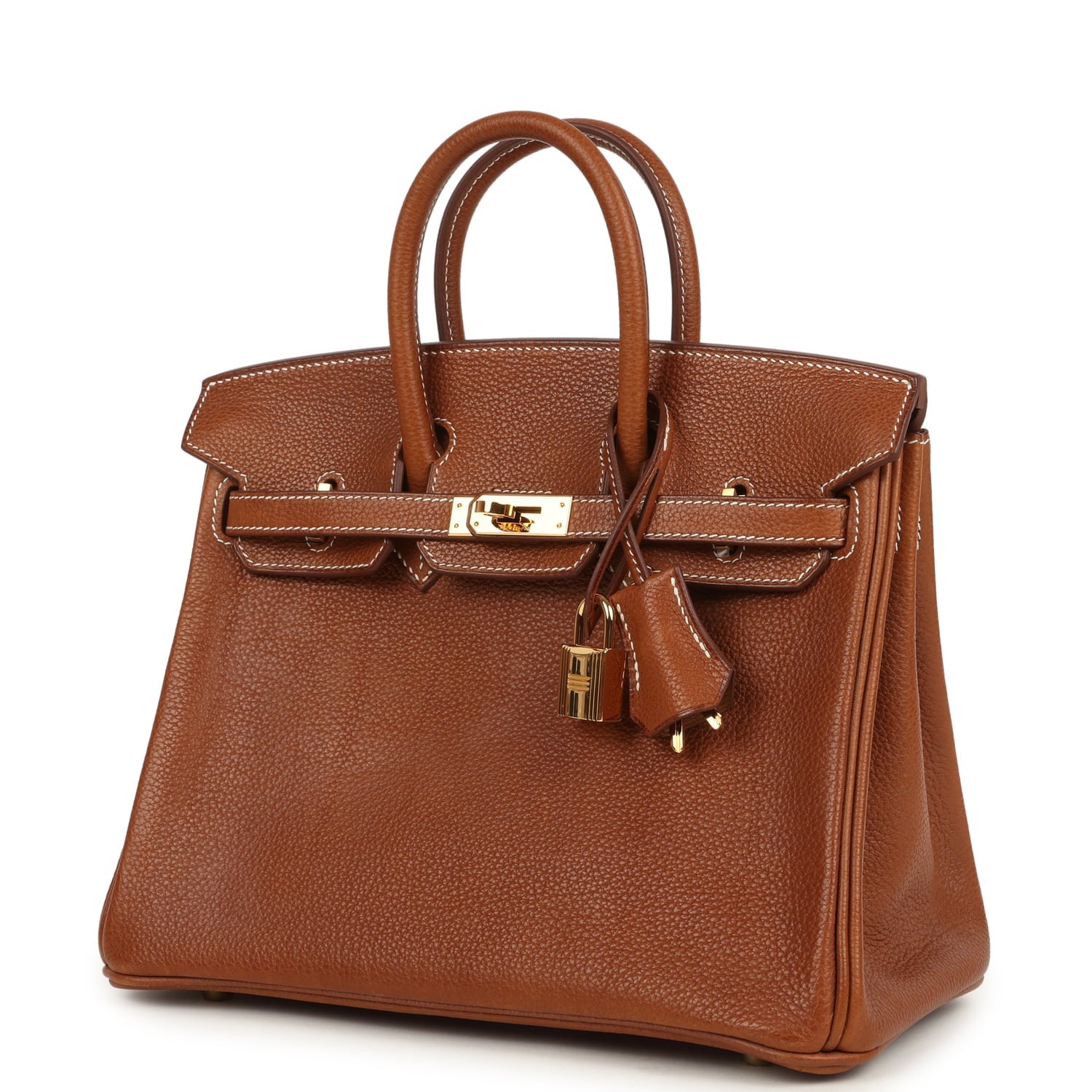 Pre-owned Hermes Birkin 25 Fauve Barenia Faubourg Gold Hardware