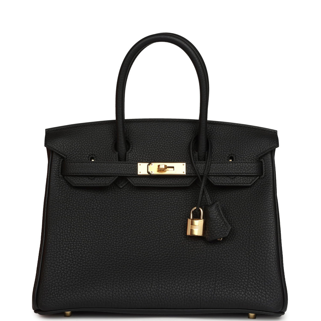 Hermes Birkin 30 Black Togo Gold Hardware