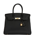 Hermes Birkin 30 Black Togo Gold Hardware