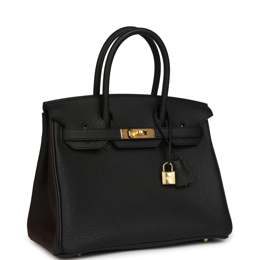 Hermes Birkin 30 Black Togo Gold Hardware