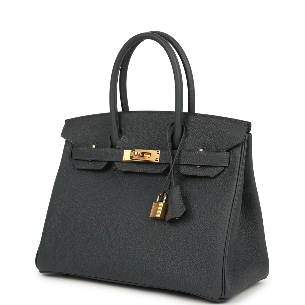 Hermes Birkin 30 Gris Misty Togo Gold Hardware