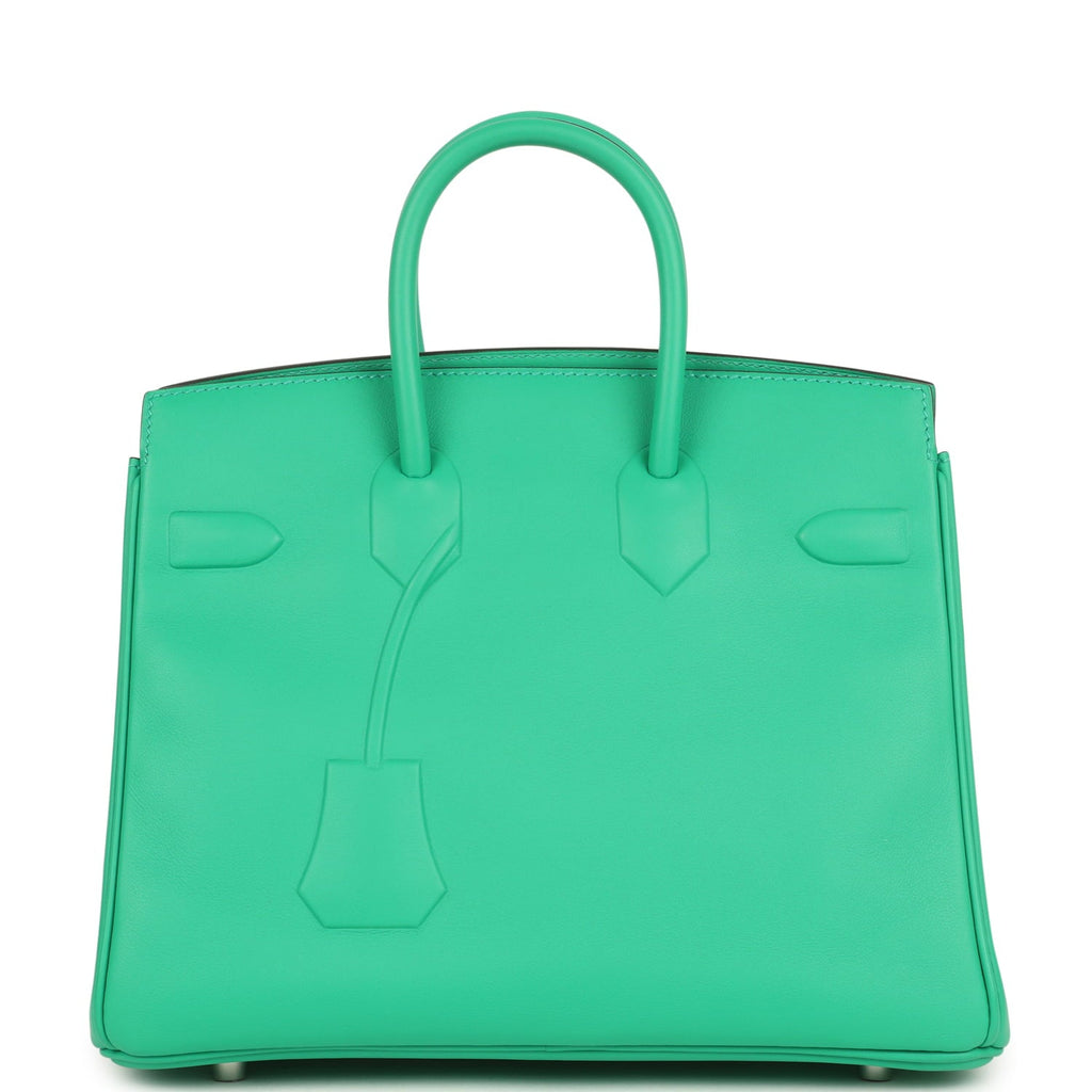 Hermes Birkin Shadow 25 Menthe Swift Palladium Hardware