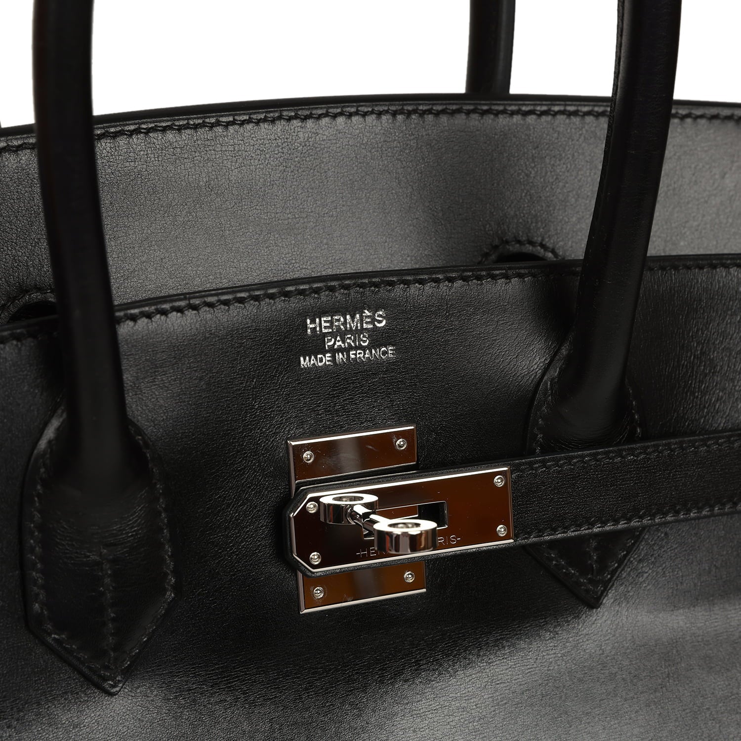 Vintage Hermes Birkin 35 Black Box Palladium Hardware