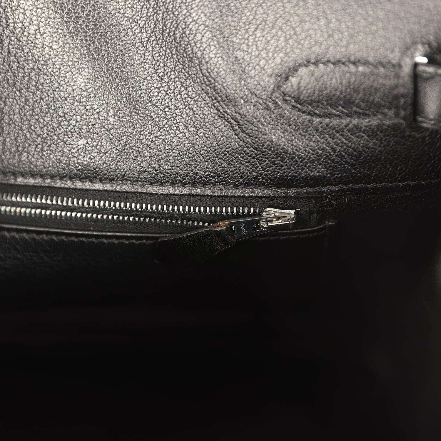 Vintage Hermes Birkin 35 Black Box Palladium Hardware