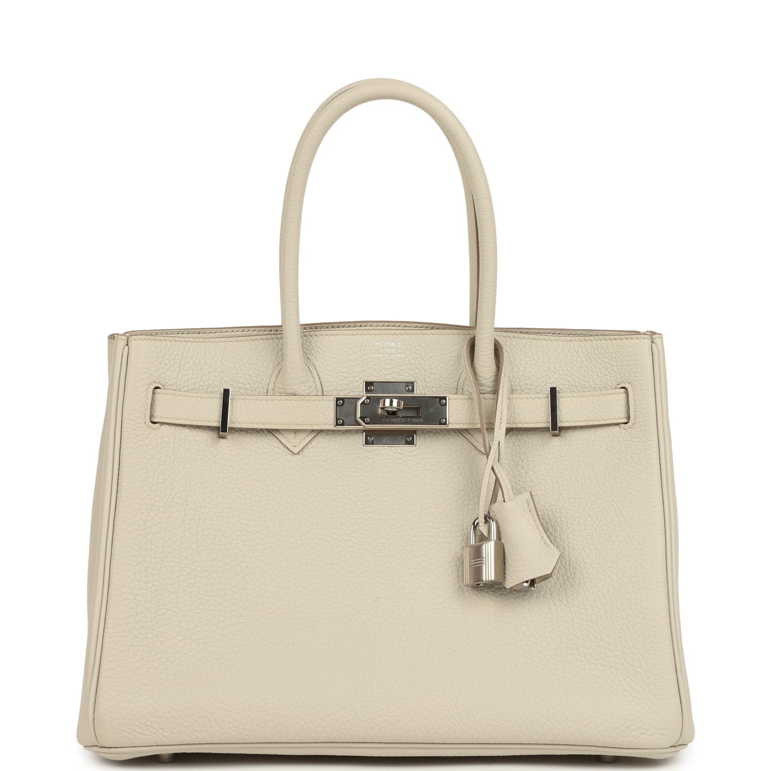 Pre-owned Hermes 3 en 1 Birkin 30 Beton Togo and Swift Palladium Hardware