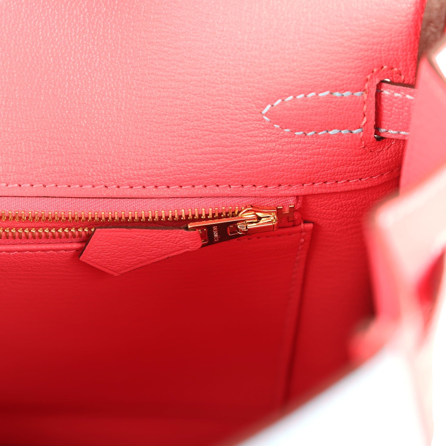 Hermes Special Order (HSS) Birkin 25 Celeste and Rose Lipstick Chevre Mysore Brushed Gold Hardware
