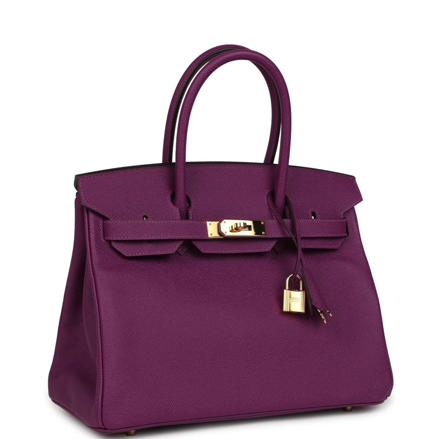 Pre-owned Hermes Birkin 30 Anemone Epsom Gold Hardware