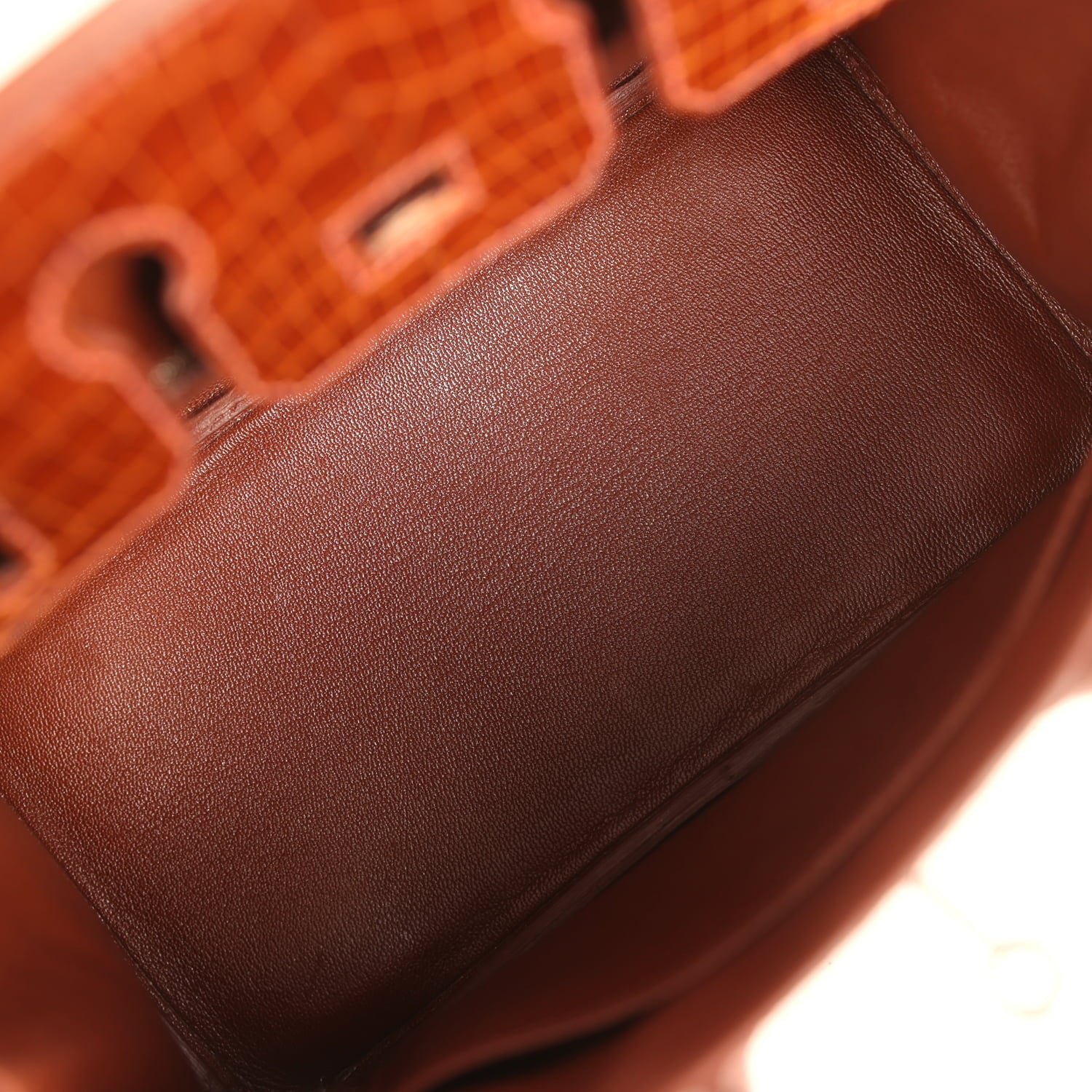 Pre-owned Hermes Birkin 25 Miel Shiny Niloticus Crocodile Palladium Hardware