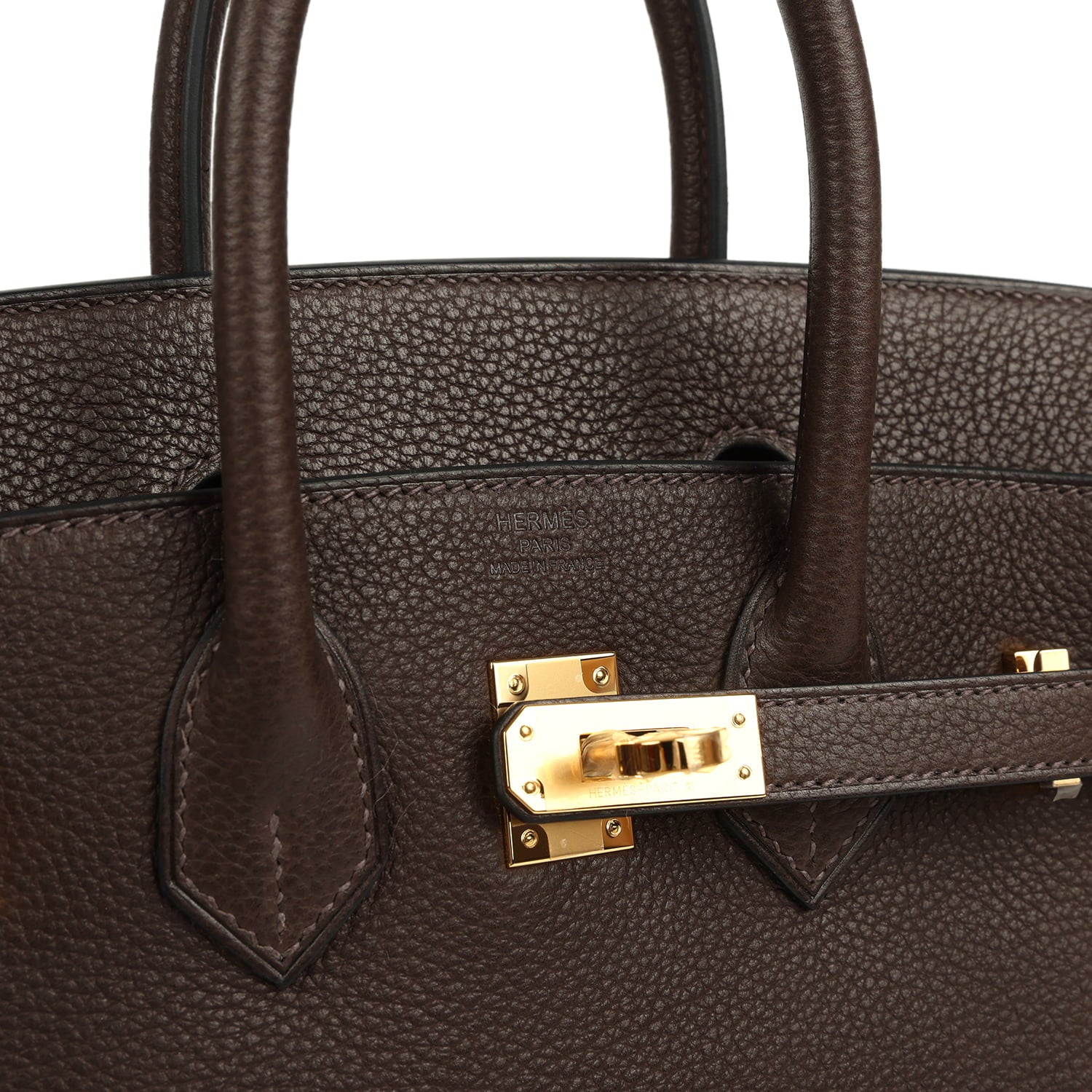 Hermes Birkin 25 Ebene Barenia Faubourg Gold Hardware