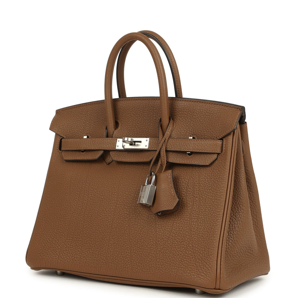 Hermes Birkin 25 Alezan Togo Palladium Hardware