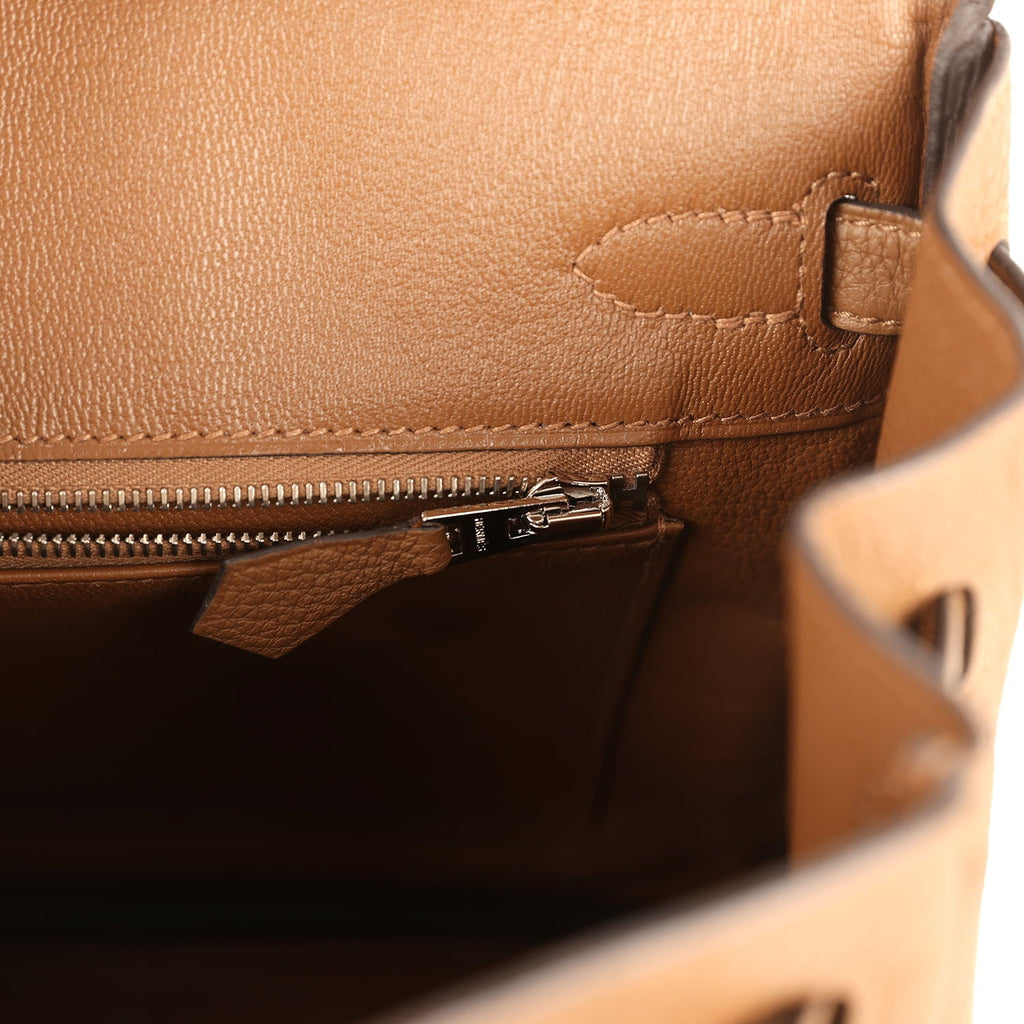 Hermes Birkin 25 Alezan Togo Palladium Hardware
