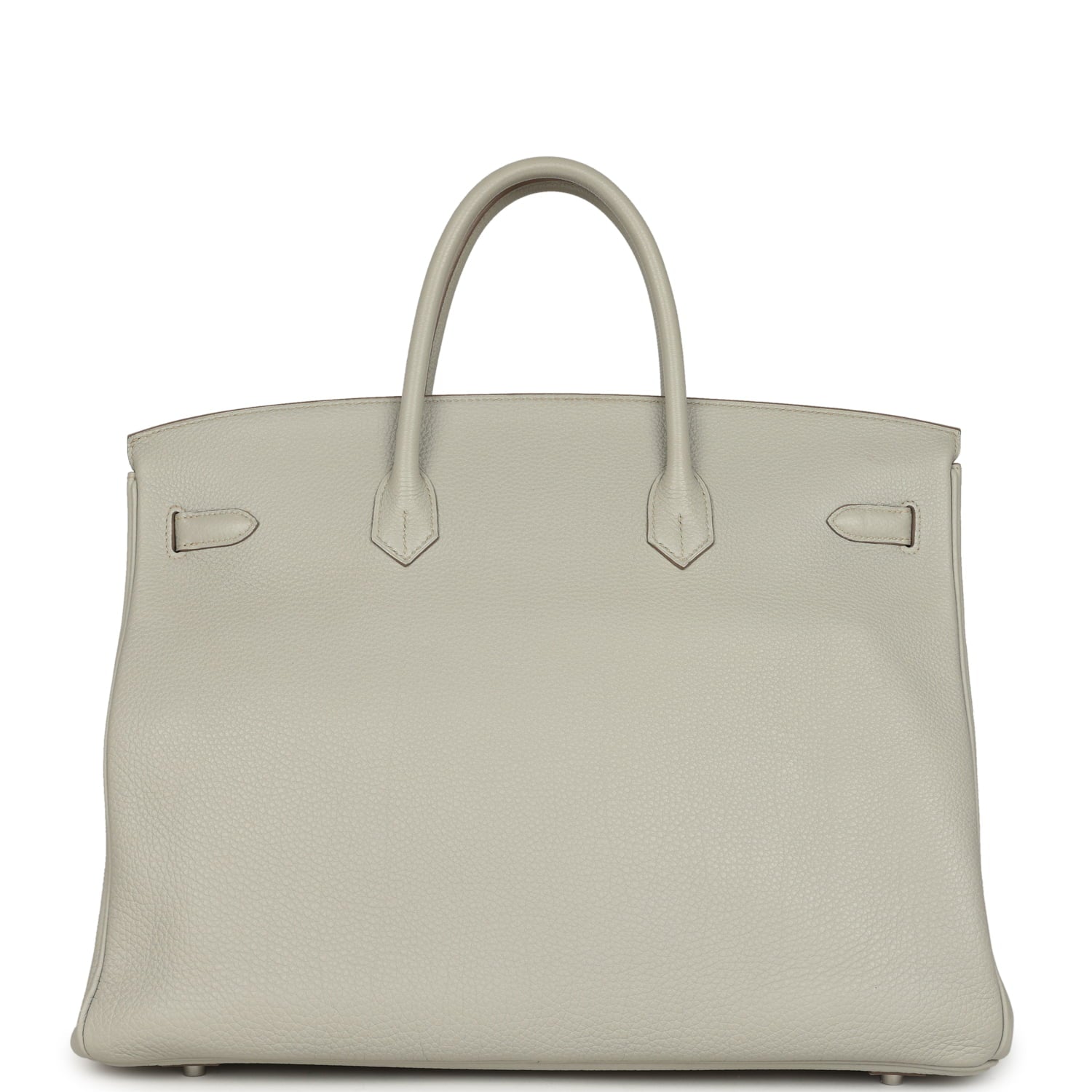 Pre-owned Hermes Birkin 40 Gris Perle Togo Palladium Hardware