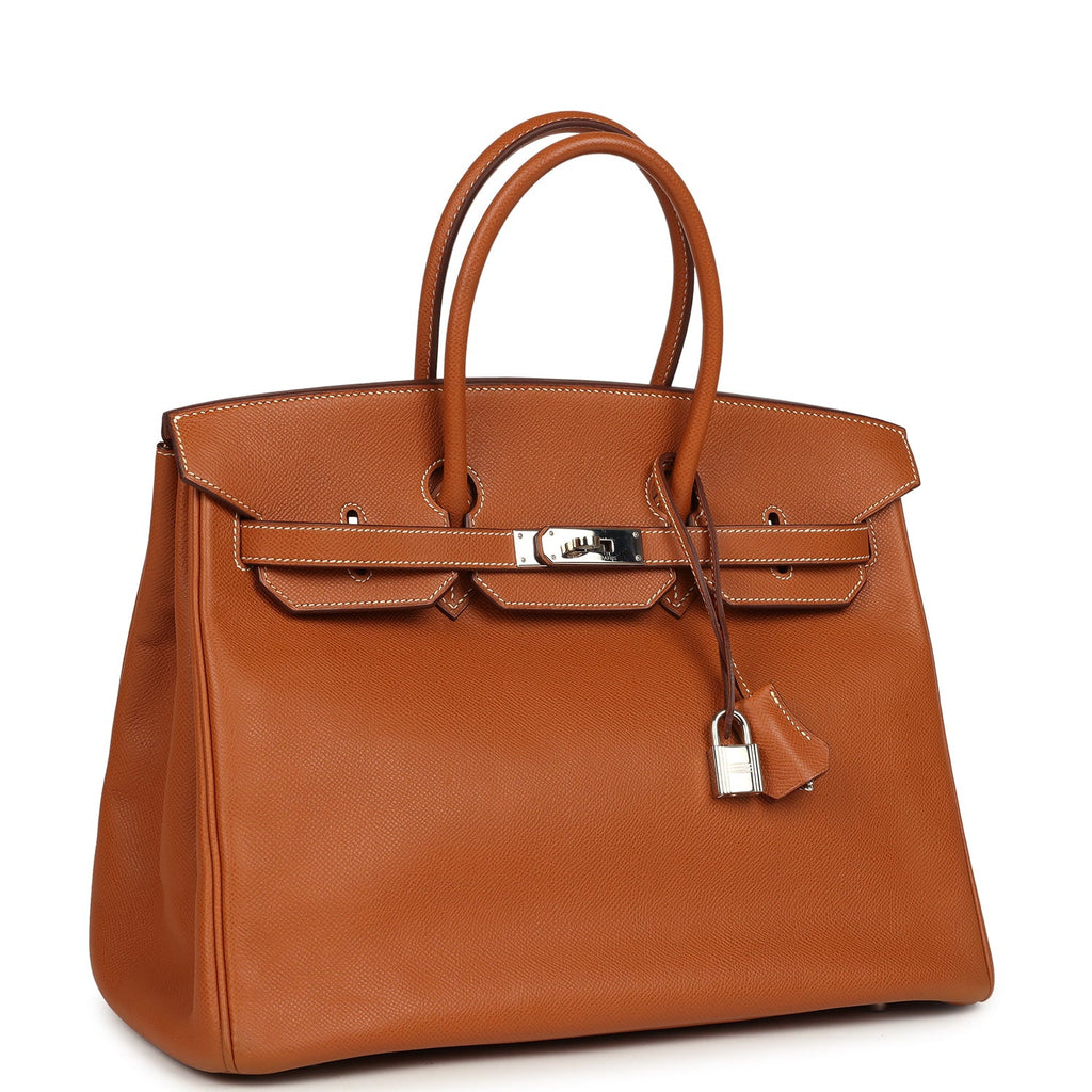 New Hermes Birkin 35 Gold Epsom Palladium Hardware