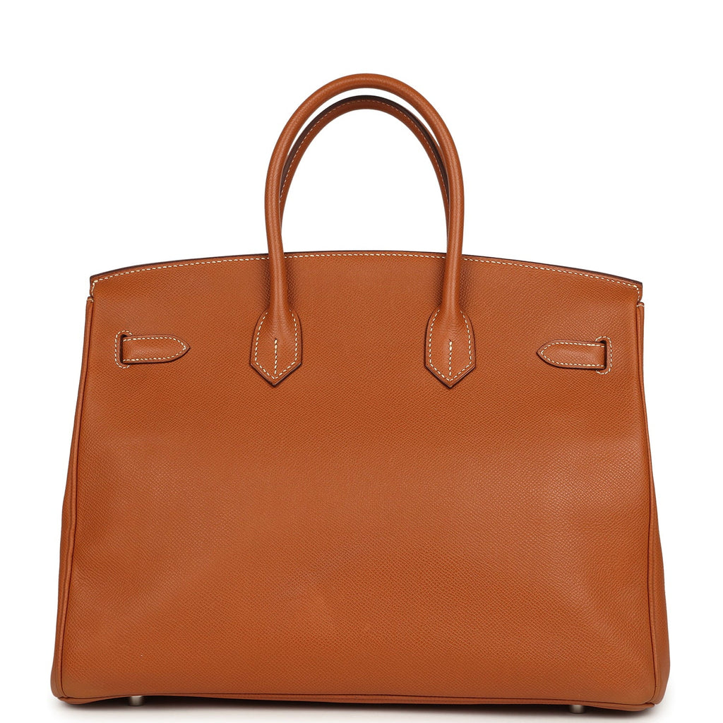 Vintage Hermes Birkin 35 Gold Epsom Palladium Hardware