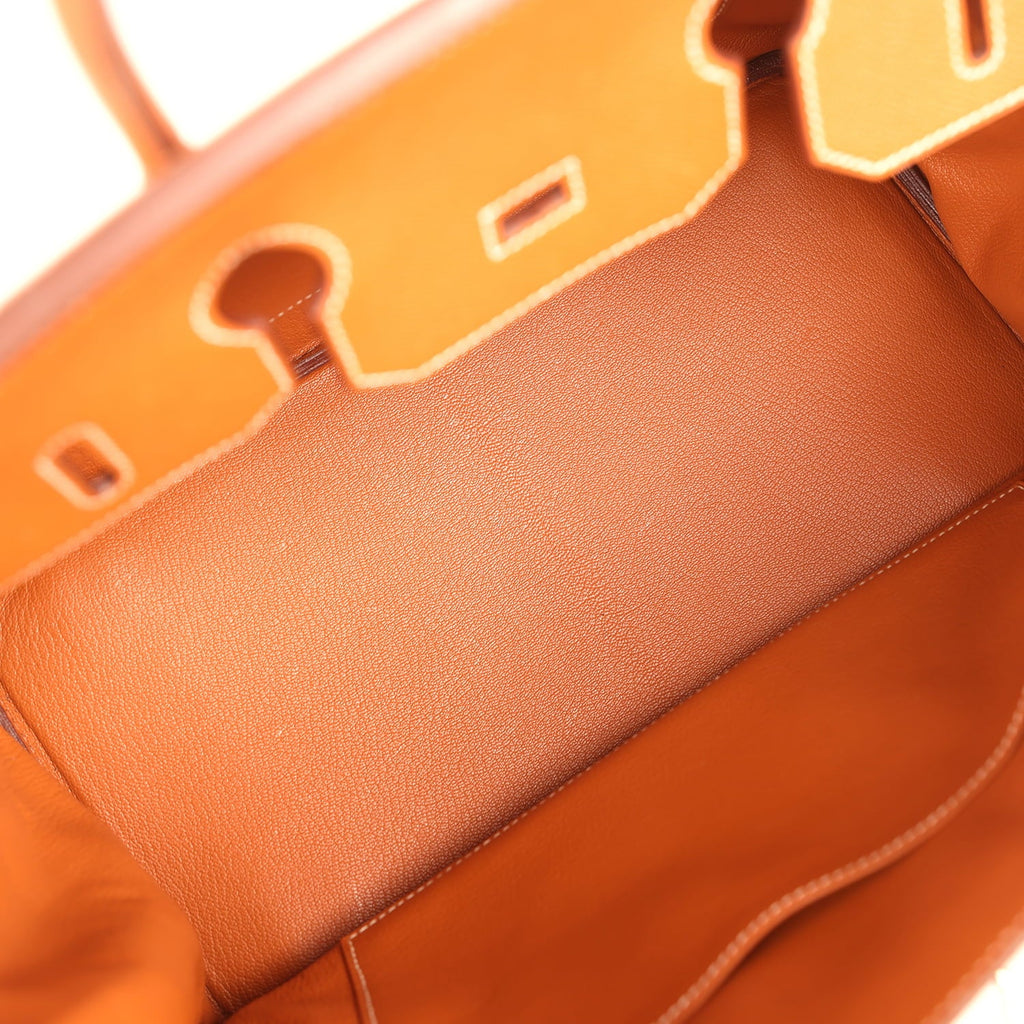 Vintage Hermes Birkin 35 Gold Epsom Palladium Hardware